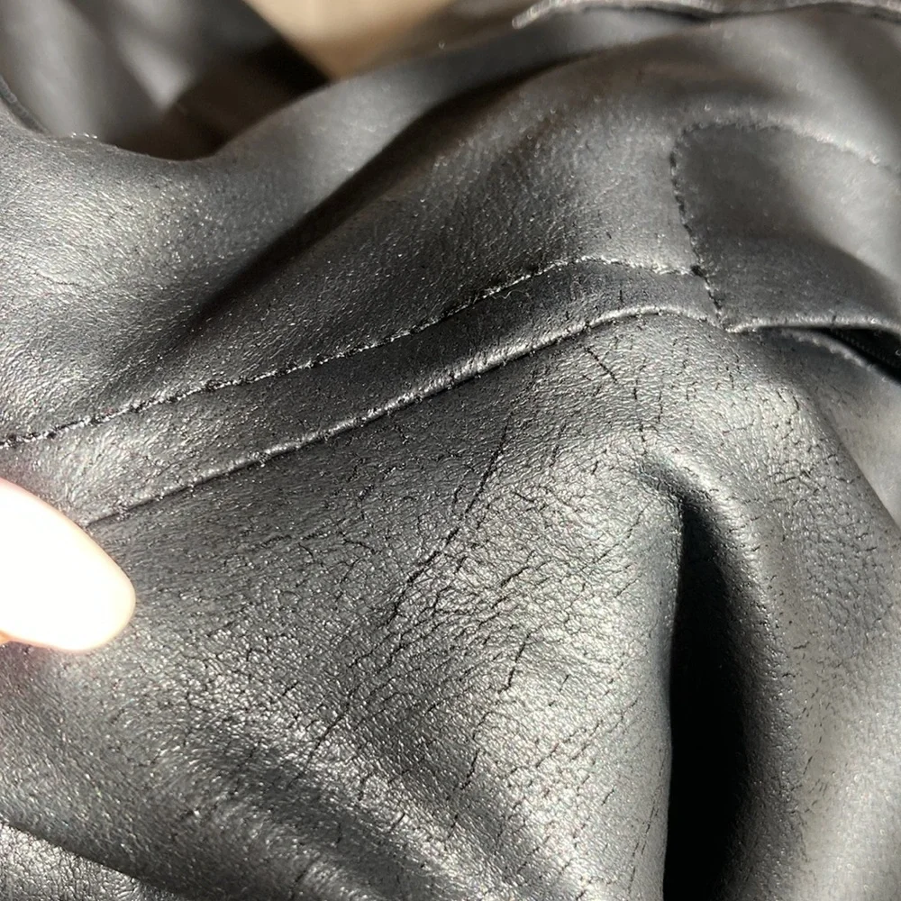 BCBGMaxazria Black Leather Look Pants